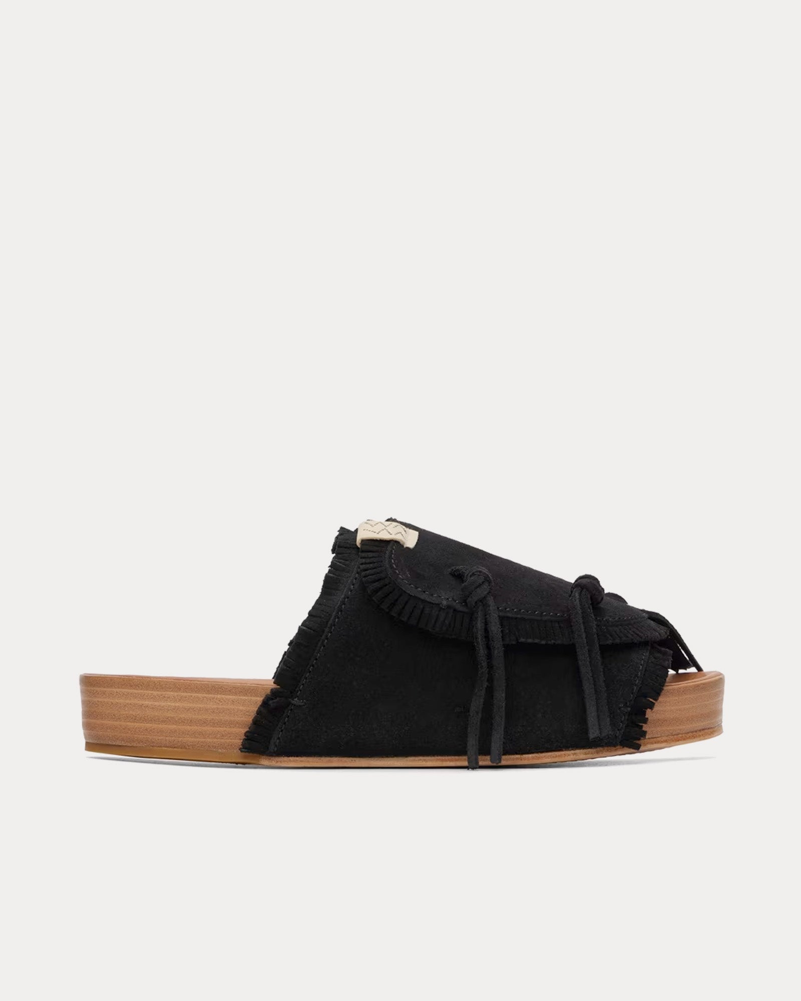 Visvim Christo Shaman-Folk Black Sandals - 1