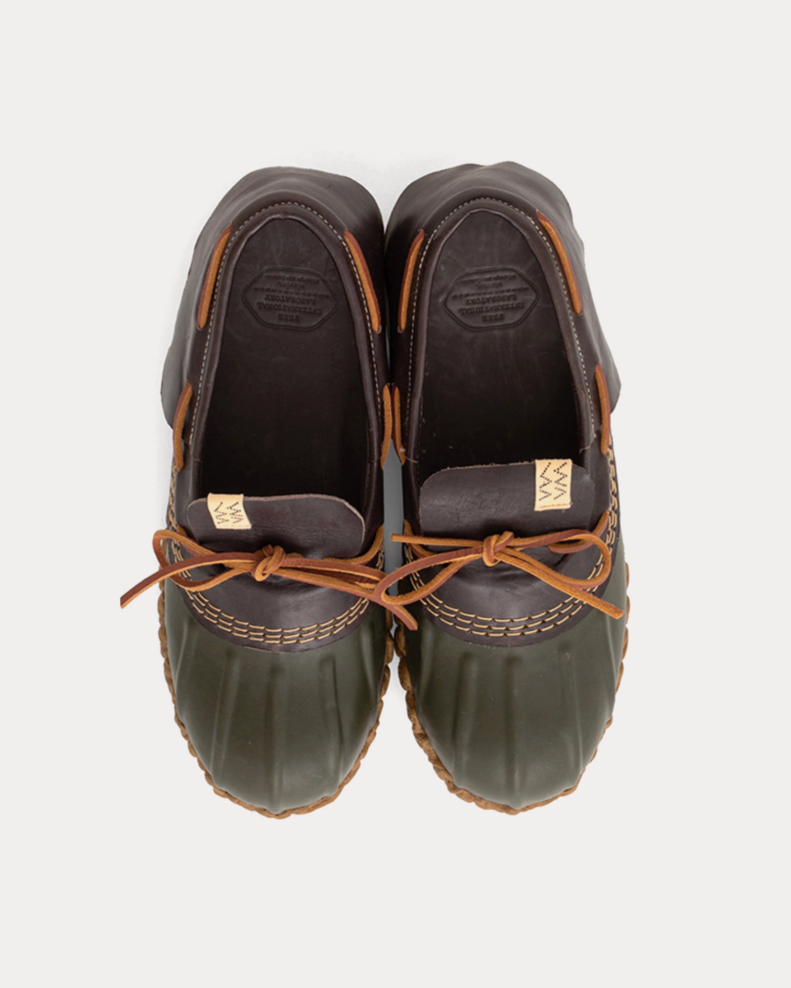 Visvim Decoy Duck Lo-Folk Olive Slip On Shoes - 2