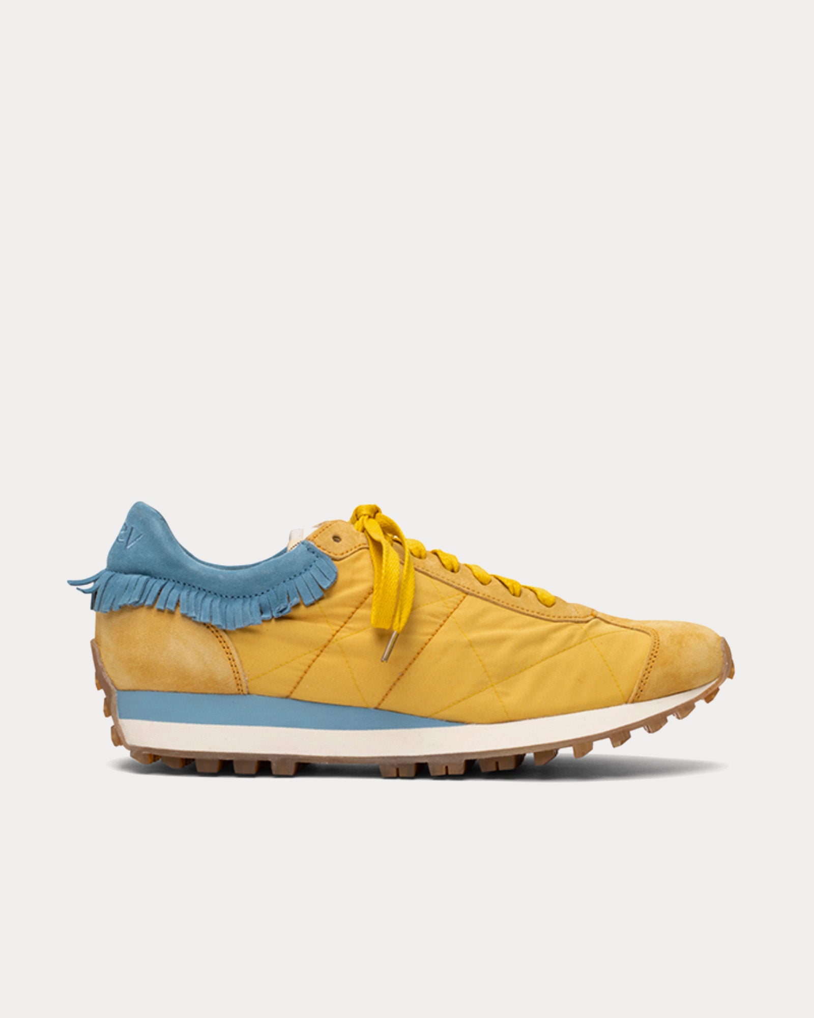 Walpi Runner Cotton & Nylon Mustard Low Top Sneakers