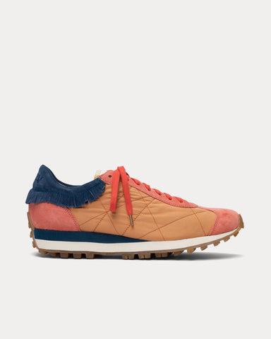 Visvim Walpi Runner Cotton & Nylon Orange Low Top Sneakers