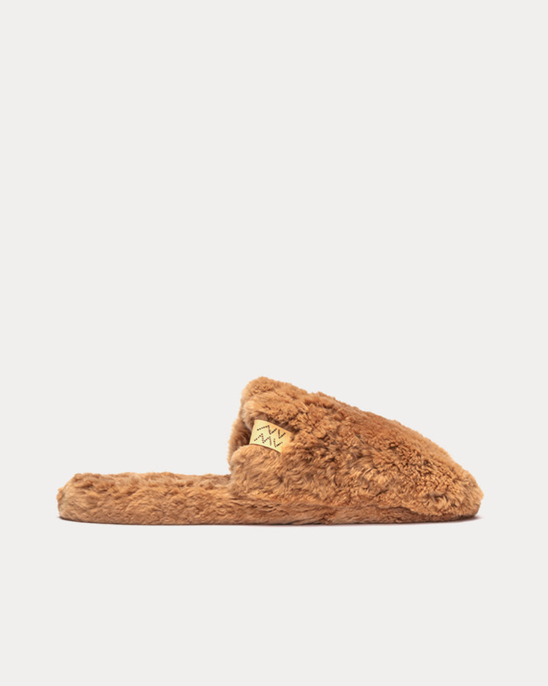 Visvim Mink Camel Slippers - 1