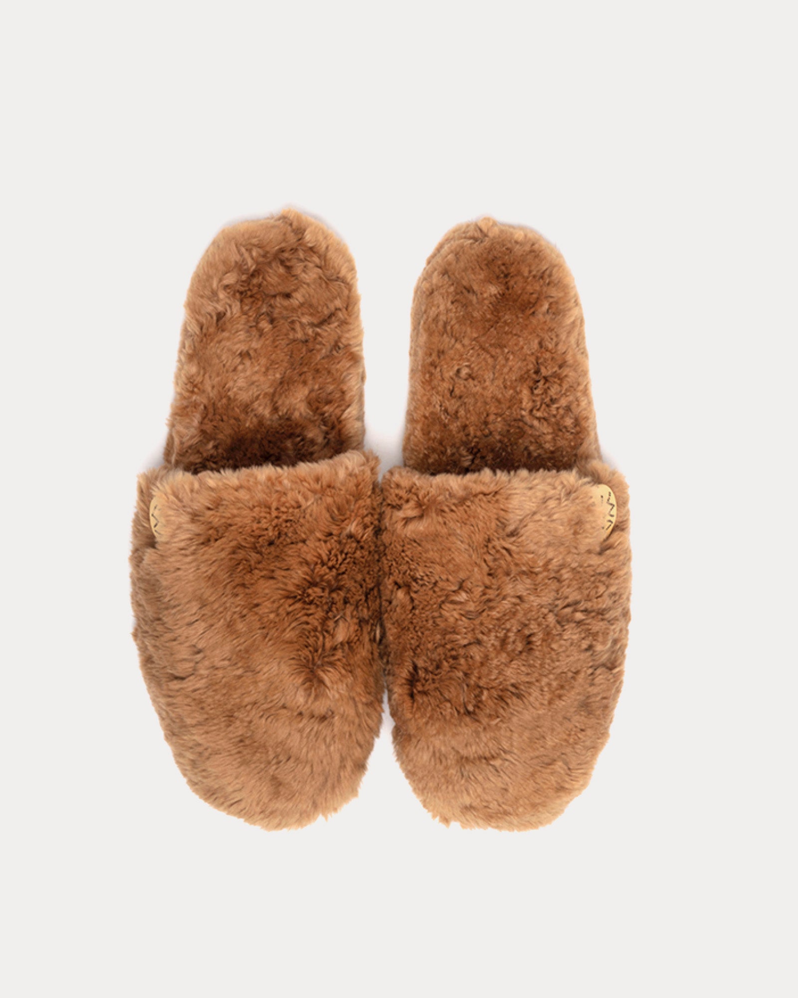 Visvim Mink Camel Slippers - 2