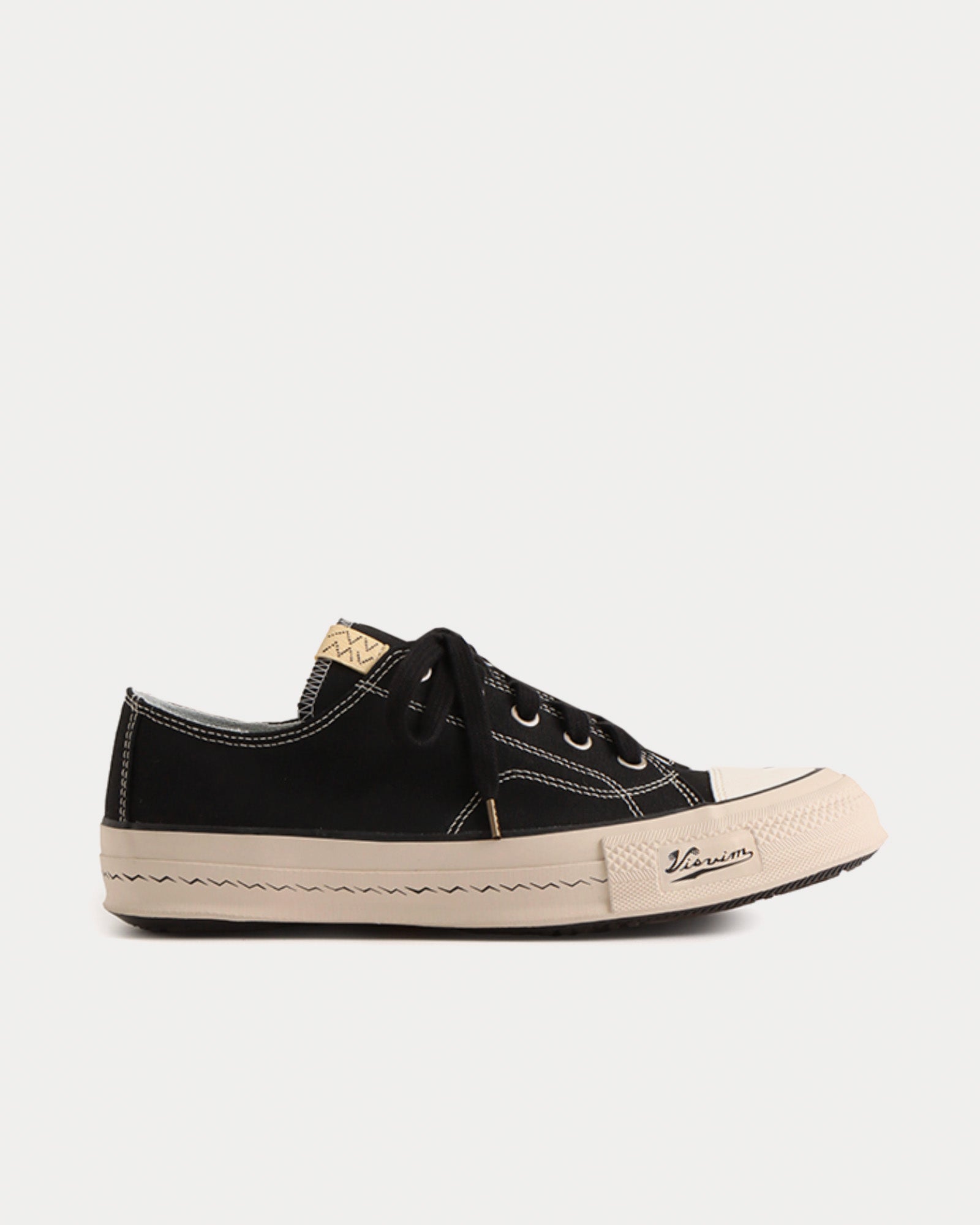 Visvim Skagway L.T Lo Canvas Black Low Top Sneakers - 1