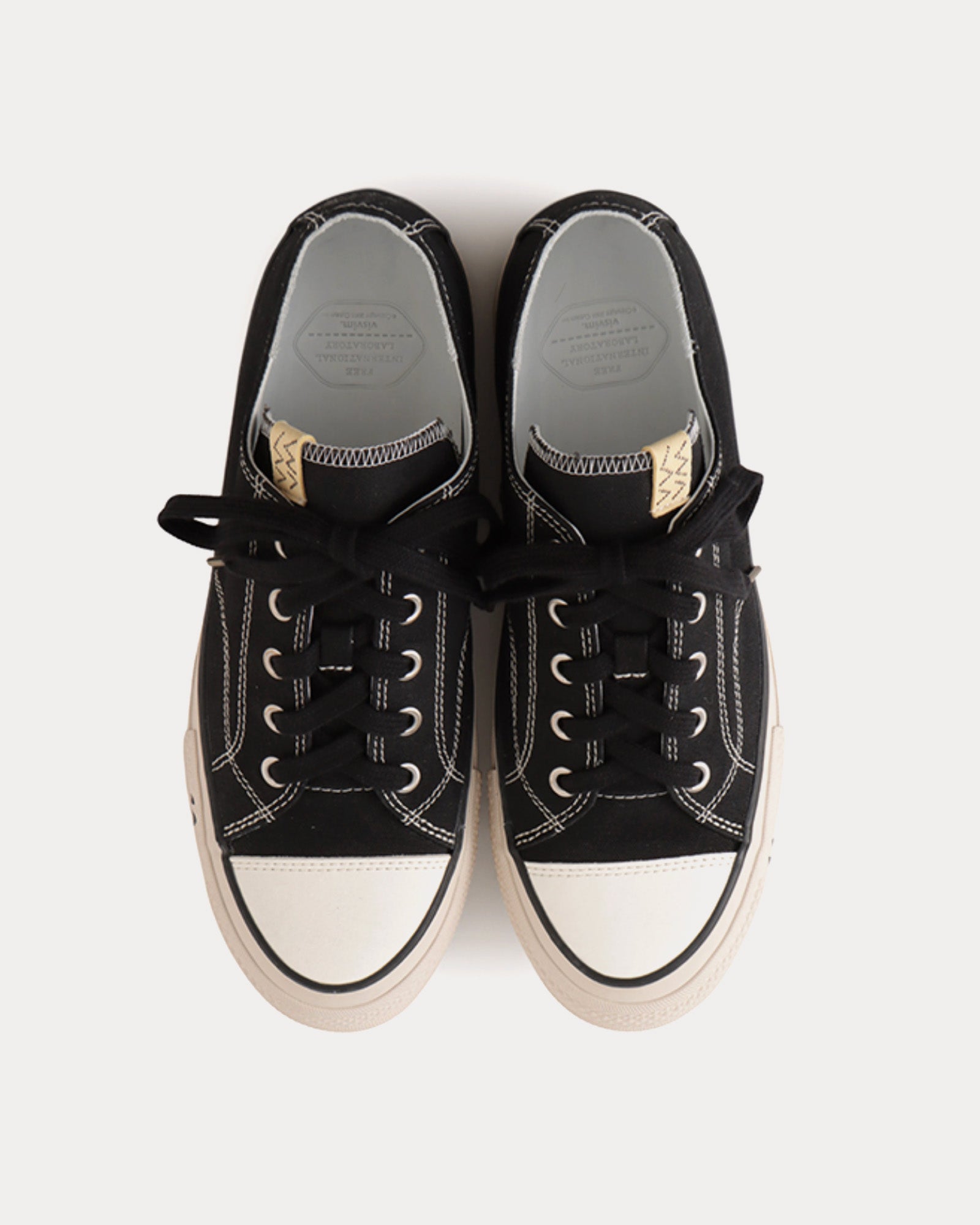 Visvim Skagway L.T Lo Canvas Black Low Top Sneakers - 2