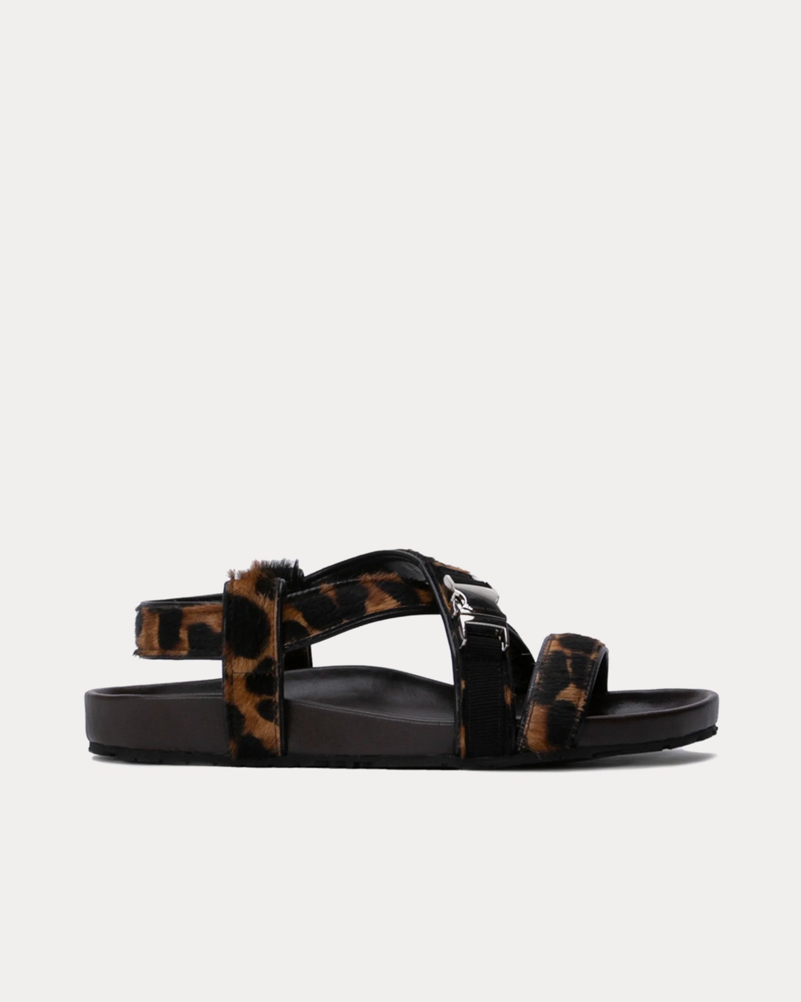 Wales Bonner Promise Leather Leopard-Print Sandals - 1