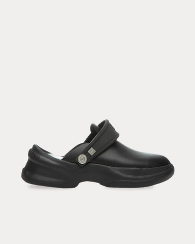 Wooyoungmi Slingback Leather Black Clogs