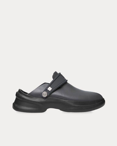 Wooyoungmi Slingback Leather Grey Clogs