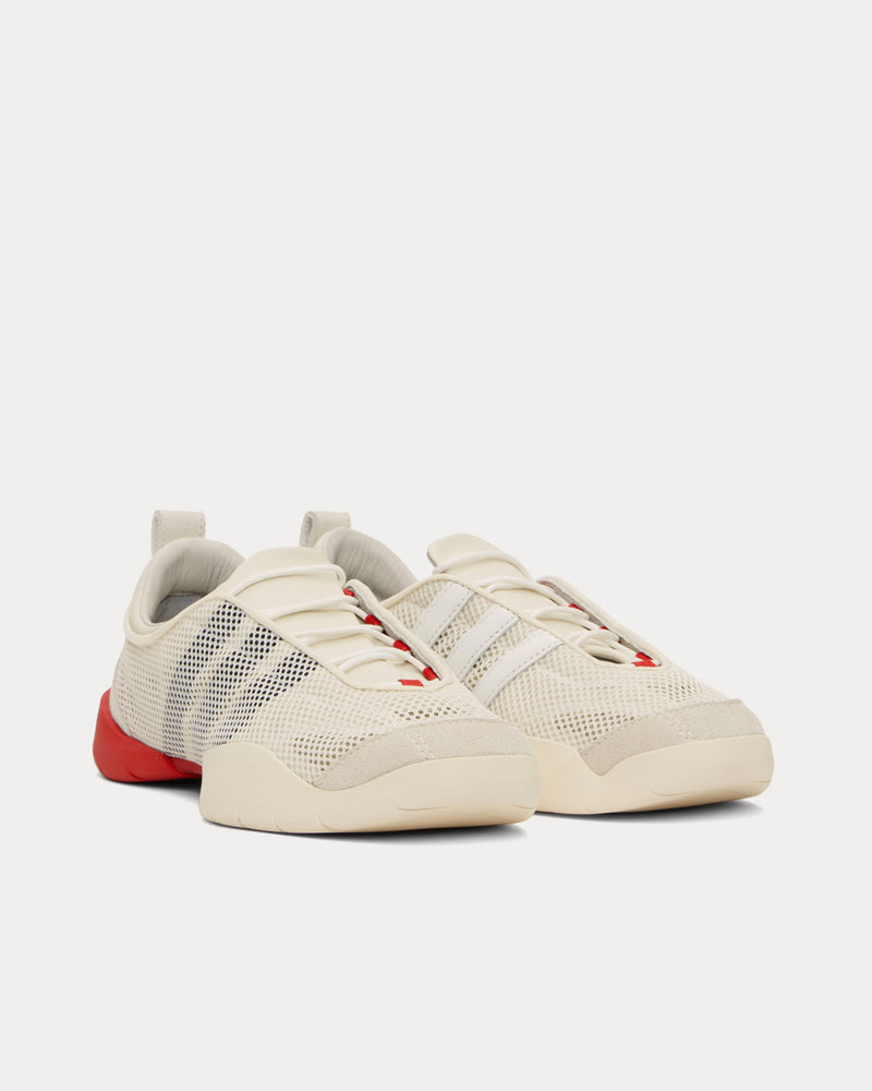 Y-3 Regu Cream White / Red Low Top Sneakers - 2