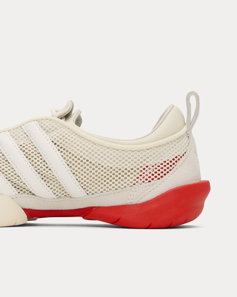 Y-3 Regu Cream White / Red Low Top Sneakers - 4