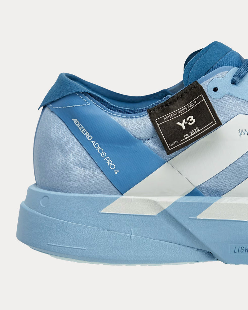 Y-3 Adios Pro 4 Ash Blue / Clear Grey / Core Blue Running Shoes - 3