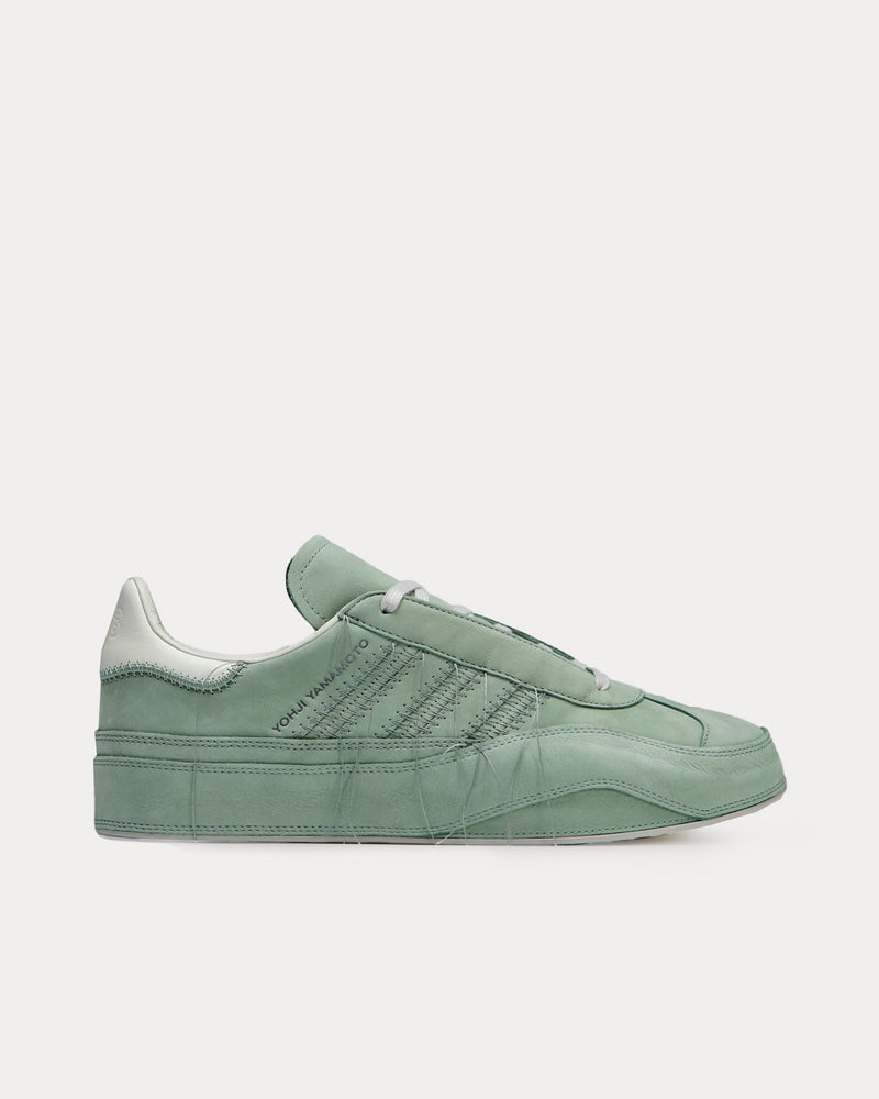 Y-3 Gazelle Silver Green / Off White / Light Brown Low Top Sneakers - 1