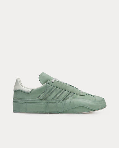 Y-3 Gazelle Silver Green / Off White / Light Brown Low Top Sneakers