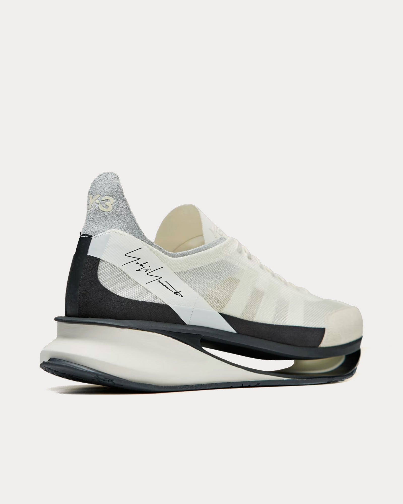 Y-3 S-Gendo Run Off White / Cream White / Black Running Shoes - 3