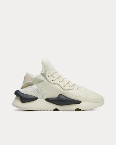 Y-3 Kaiwa Cream White / Off White / Black Mid Top Sneakers