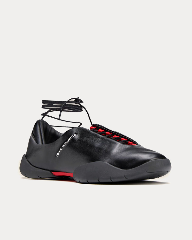 Y-3 Regu Mary Jane Black / Black / Better Scarlet Low Top Sneakers - 2