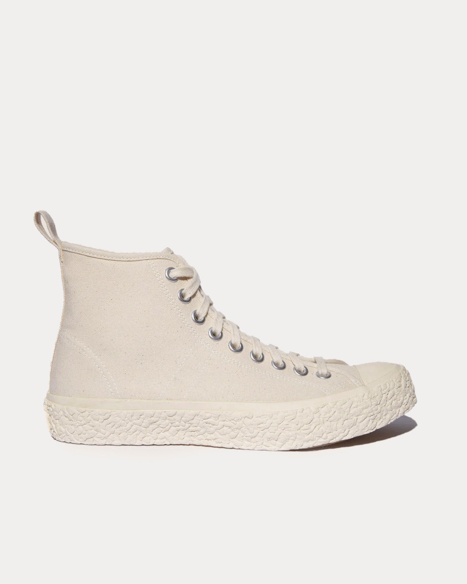 YMC Vulcanised Ecru High Top Sneakers - 1