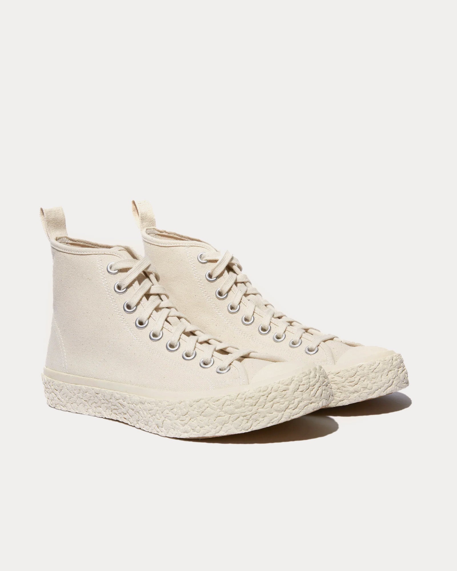 YMC Vulcanised Ecru High Top Sneakers - 2