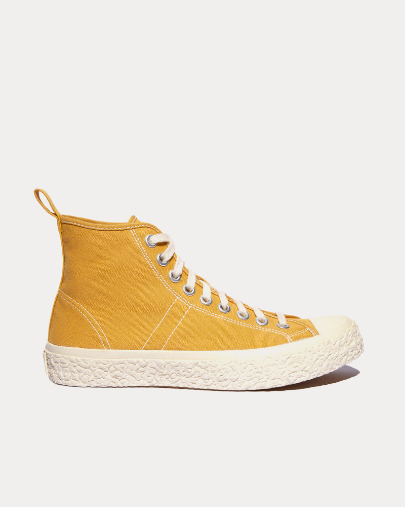 YMC Vulcanised Yellow High Top Sneakers - 1