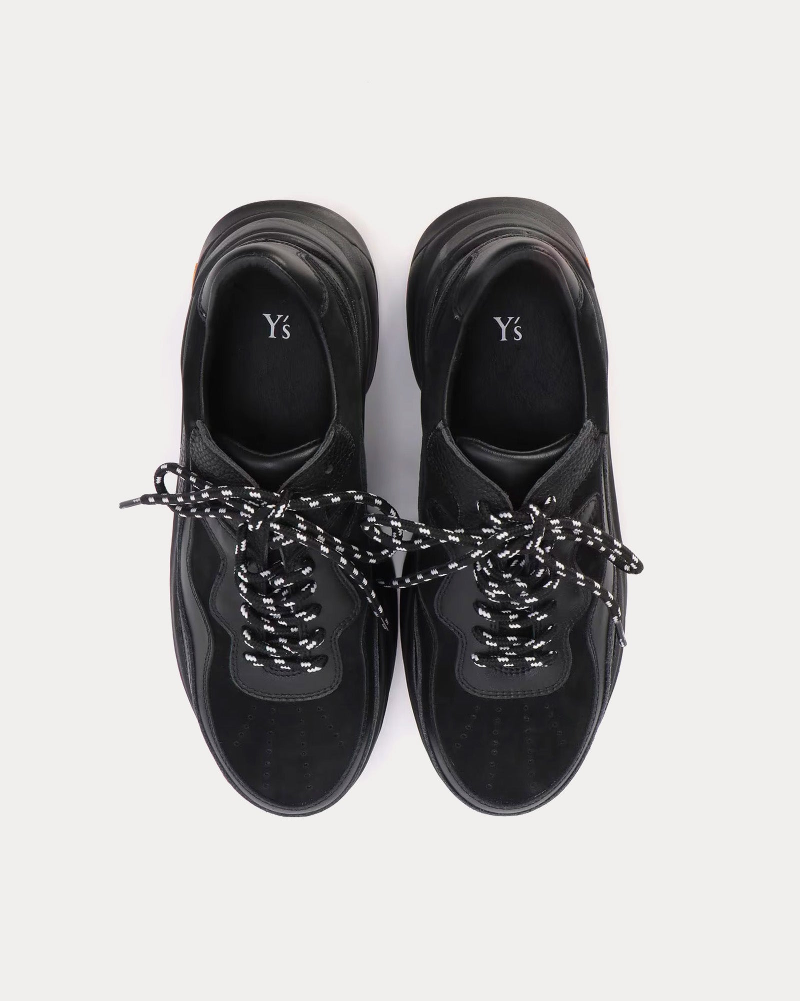 Yohji Yamamoto Y's Dad Leather Black Low Top Sneakers - 2