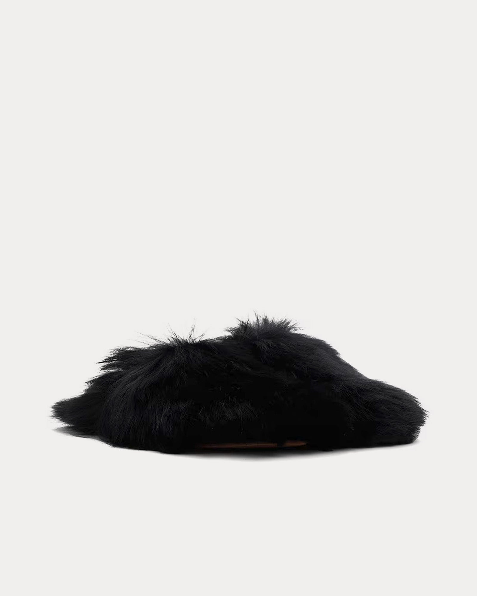 Yves Salomon Toscana Lambskin Noir Slippers - 2