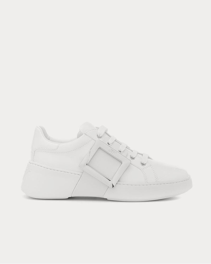 Roger Vivier Viv Skate White Low Top Sneakers - 1