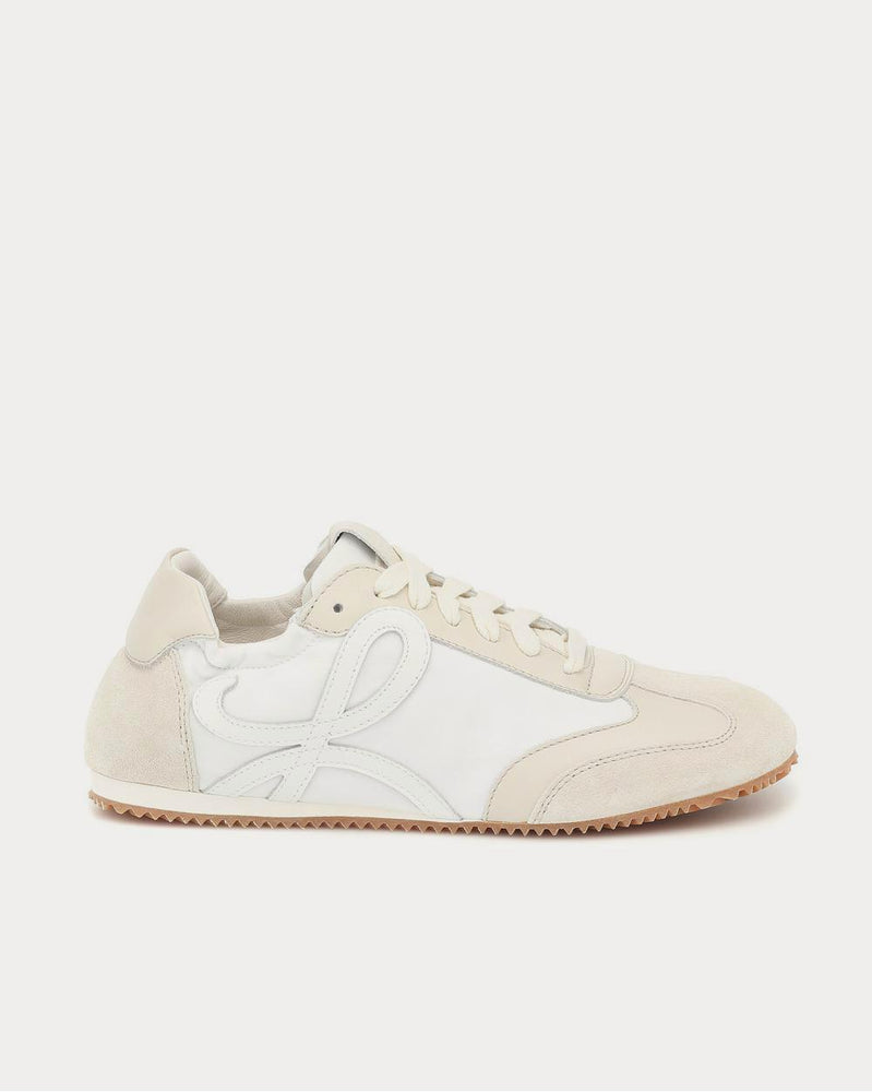 Loewe Ballet Runner leather and suede White Low Top Sneakers - 1