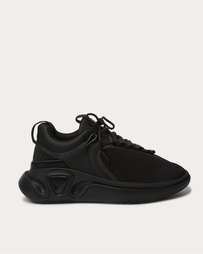 Balmain B-Runner Nylon and Mesh  Black low top sneakers - 1