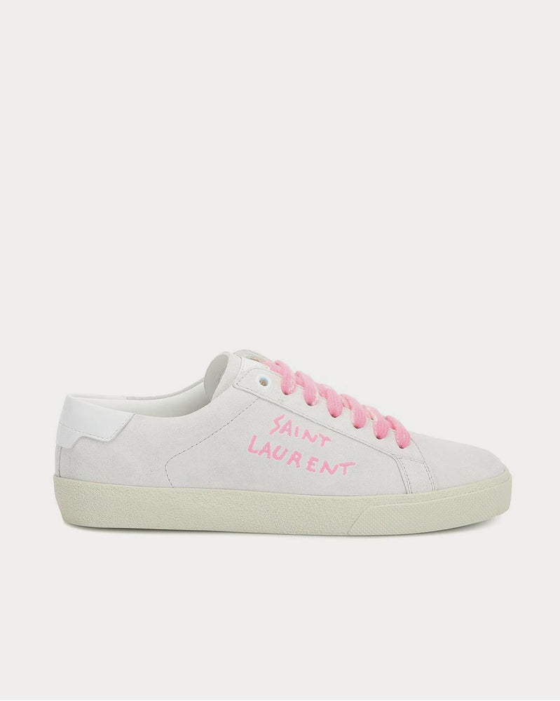 Saint Laurent Court Classic SL/06 suede Blanc Optique Low Top Sneakers - 1