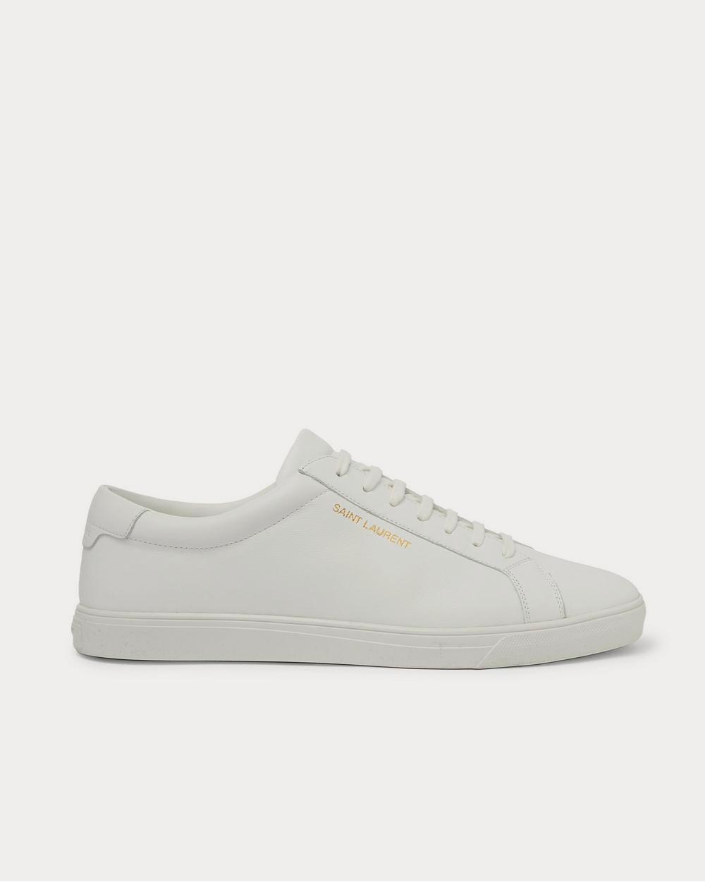 Saint Laurent Andy Moon Leather  White low top sneakers - 1