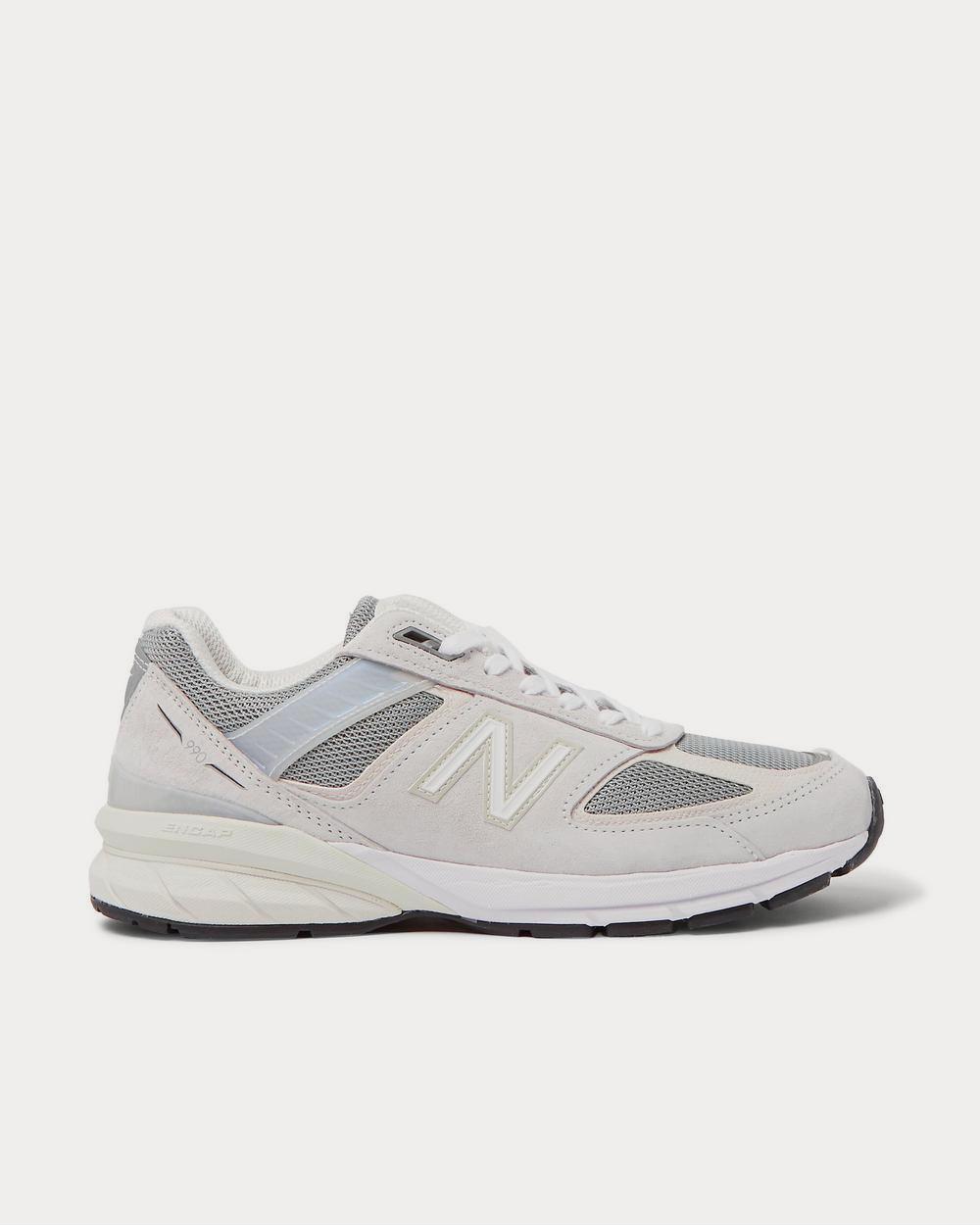 New Balance M990v5 Rubber-Trimmed Suede and Mesh  Gray low top sneakers - 1