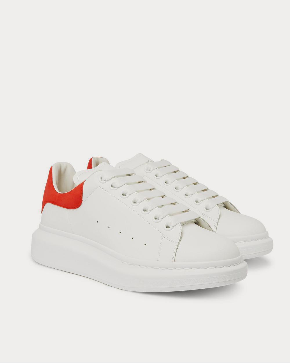 Alexander McQueen Exaggerated-Sole Suede-Trimmed Leather  White low top sneakers - 2