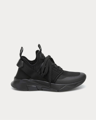 Tom Ford Jago leather and mesh Black Low Top Sneakers