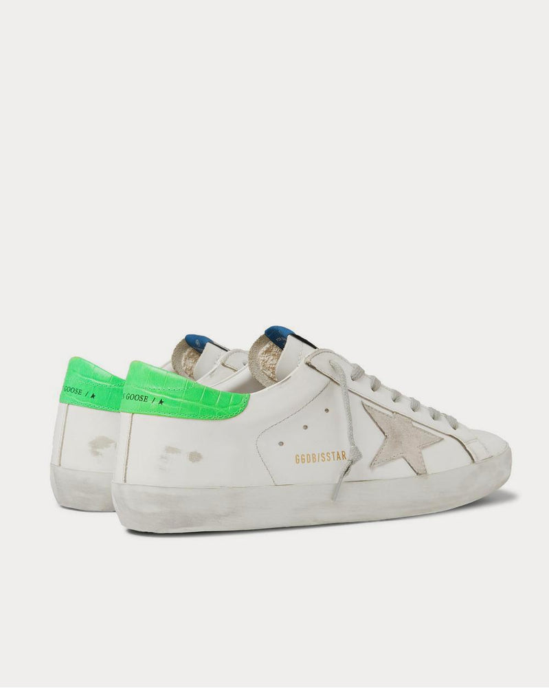 Golden Goose Superstar Distressed Leather and Suede  White low top sneakers - 3