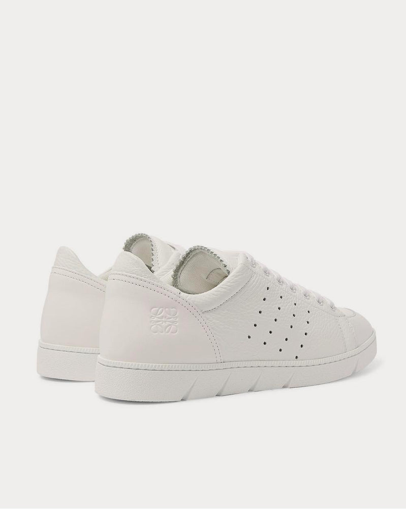 Loewe Smooth and Full-Grain Leather  White low top sneakers - 3