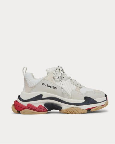 Balenciaga Triple S Mesh, Nubuck and Leather  White low top sneakers