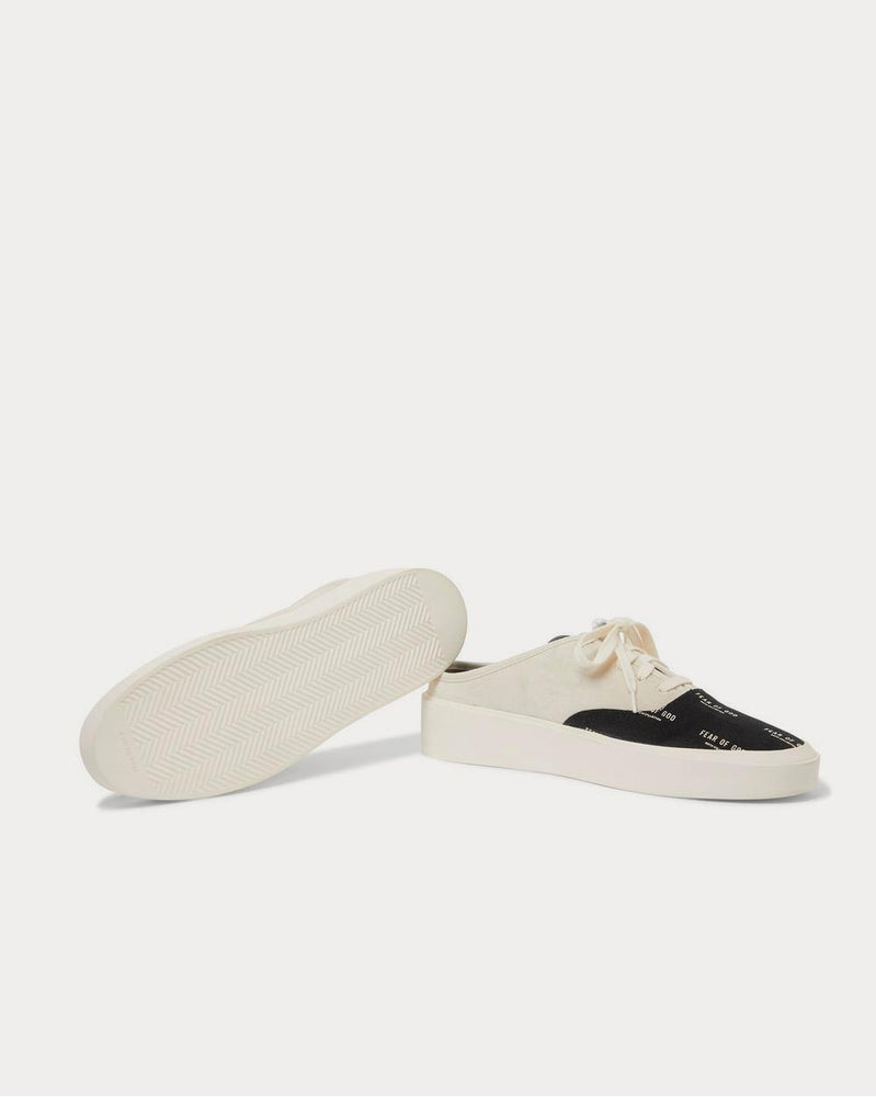 Fear of God 101 Suede and Logo-Print Canvas Backless  Stone low top sneakers - 3