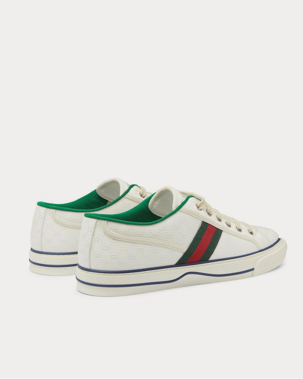 Gucci Mignon Webbing-Trimmed Jacquard  White low top sneakers - 4