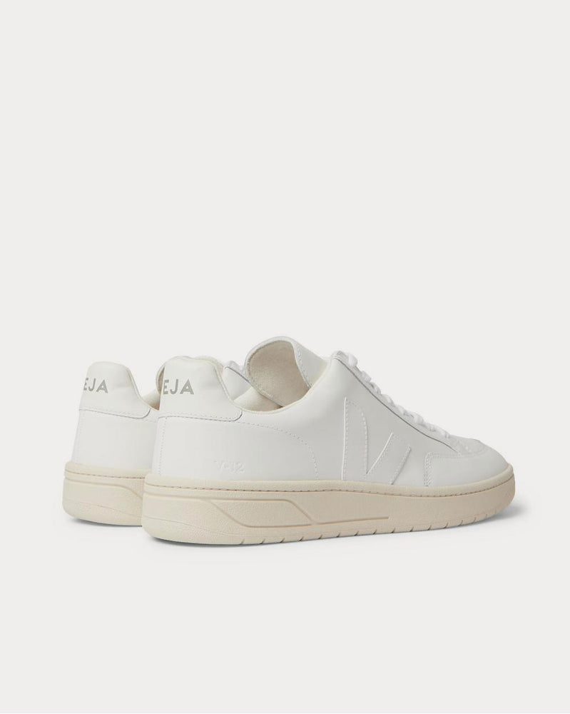 Veja V-12 Suede-Trimmed Leather  White low top sneakers - 3