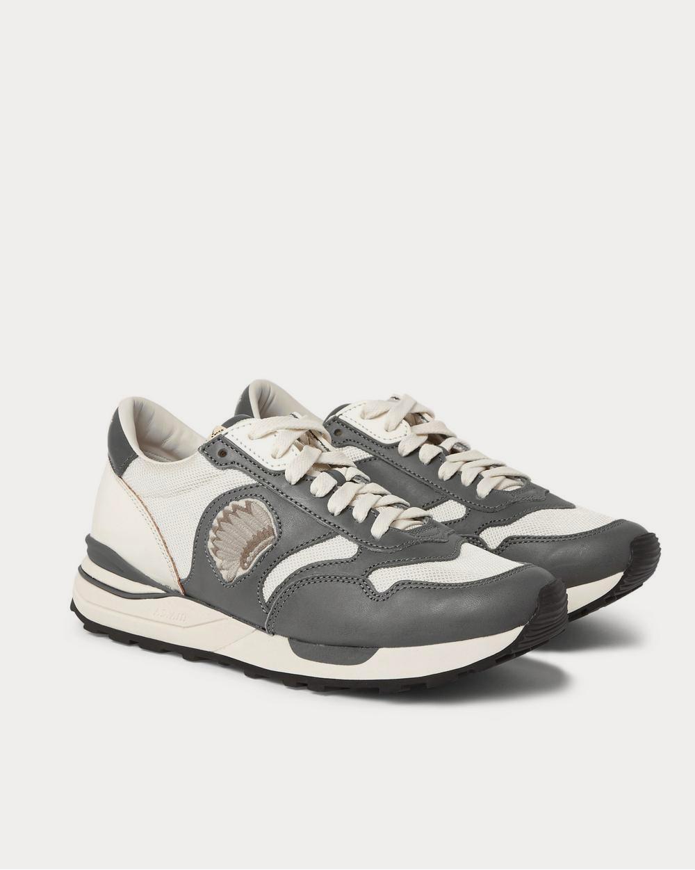 Visvim Roland Leather and Mesh  Gray low top sneakers - 2