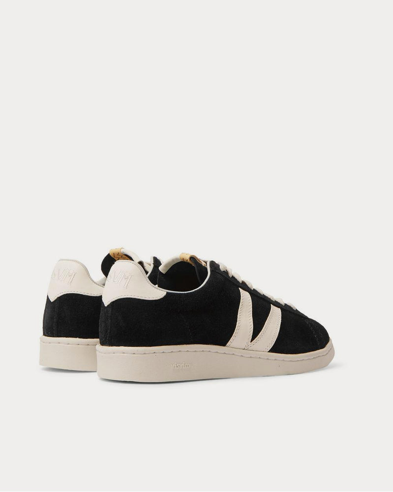 Visvim Corda-Folk Leather-Trimmed Suede  Black low top sneakers - 3