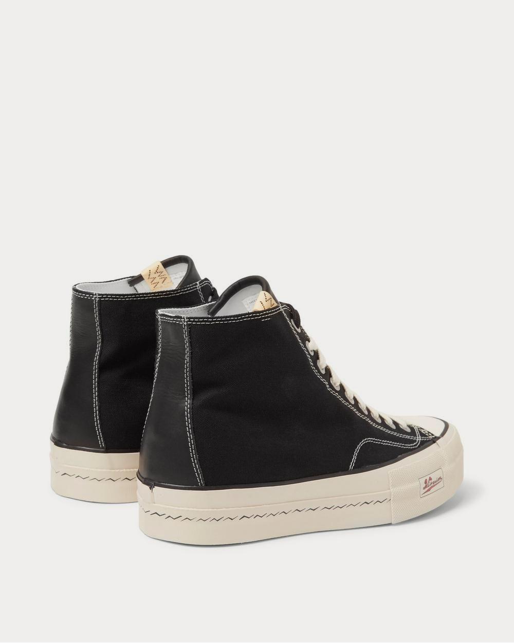 Visvim Skagway Leather-Trimmed Canvas High-Top  Black high top sneakers - 3