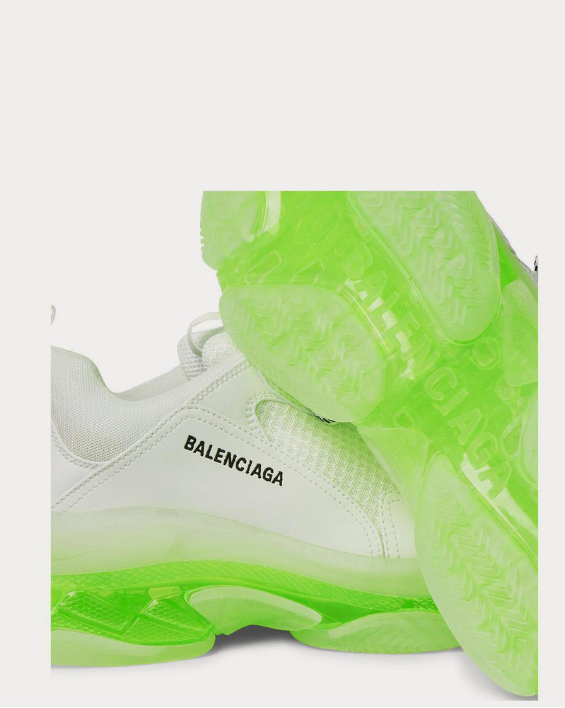 Balenciaga Triple S Clear Sole Mesh and Leather  White low top sneakers - 4