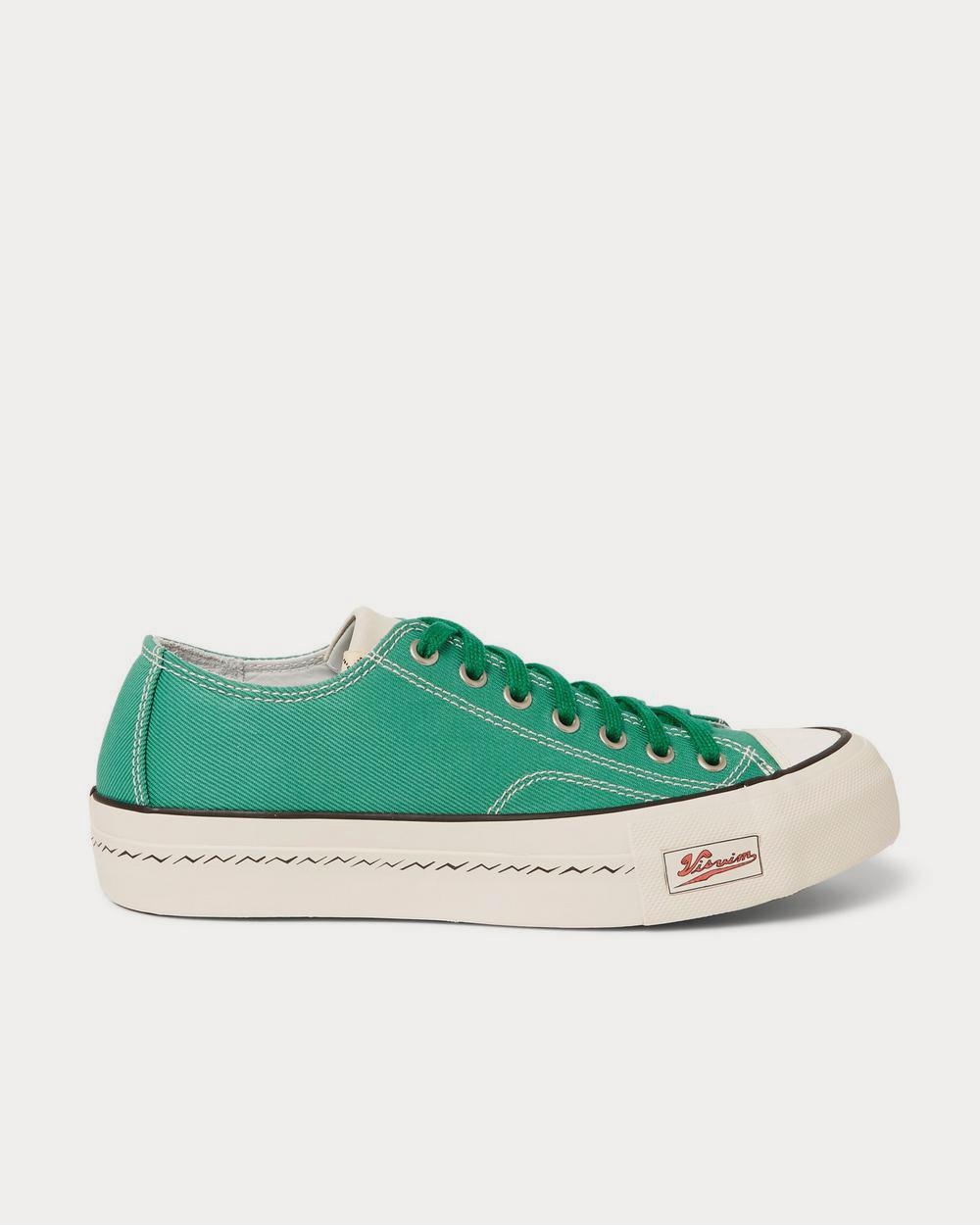 Visvim Skagway Leather-Trimmed Canvas  Green low top sneakers - 1