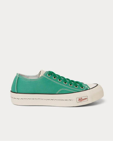 Visvim Skagway Leather-Trimmed Canvas  Green low top sneakers