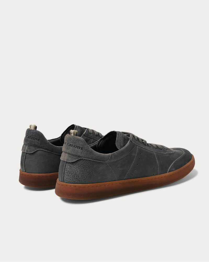 Officine Creative Kombo Nubuck-Trimmed Leather  Gray low top sneakers - 3