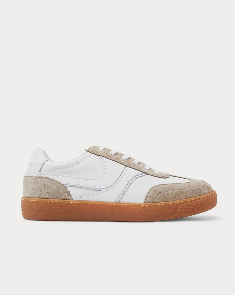 Dries Van Noten Panelled Suede and Leather  White low top sneakers - 1