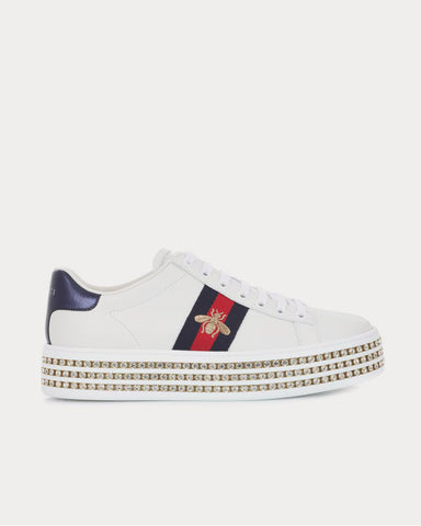 Gucci Ace leather platform Bianco Low Top Sneakers