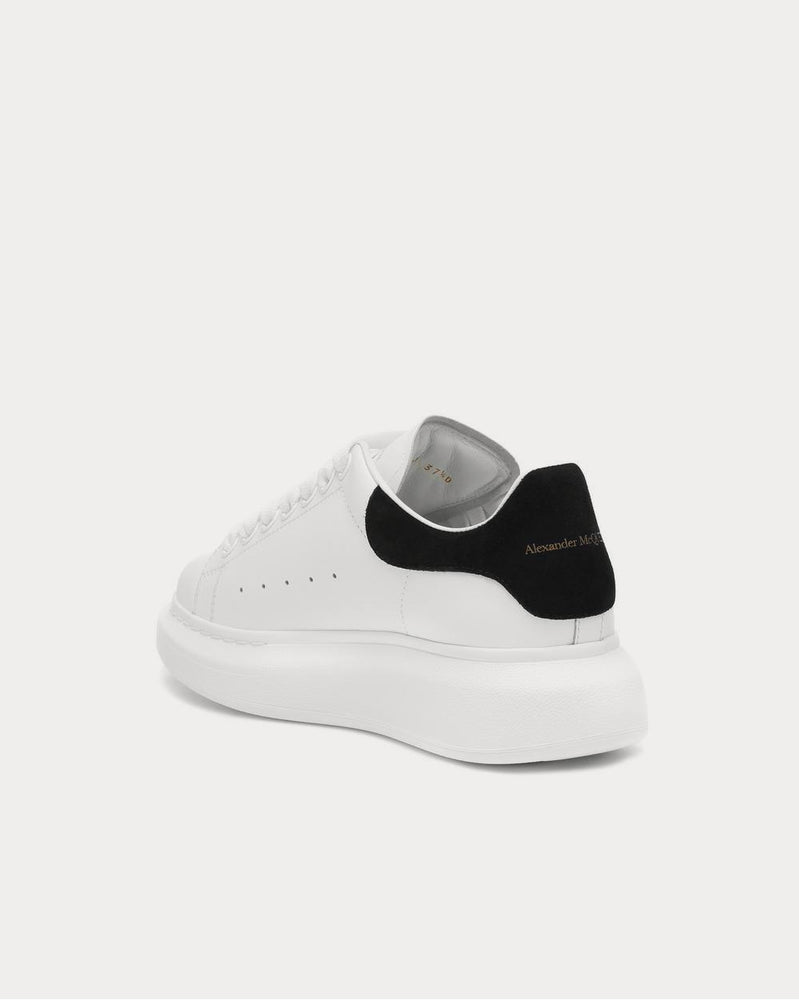 Alexander McQueen Leather White Black Low Top Sneakers - 3