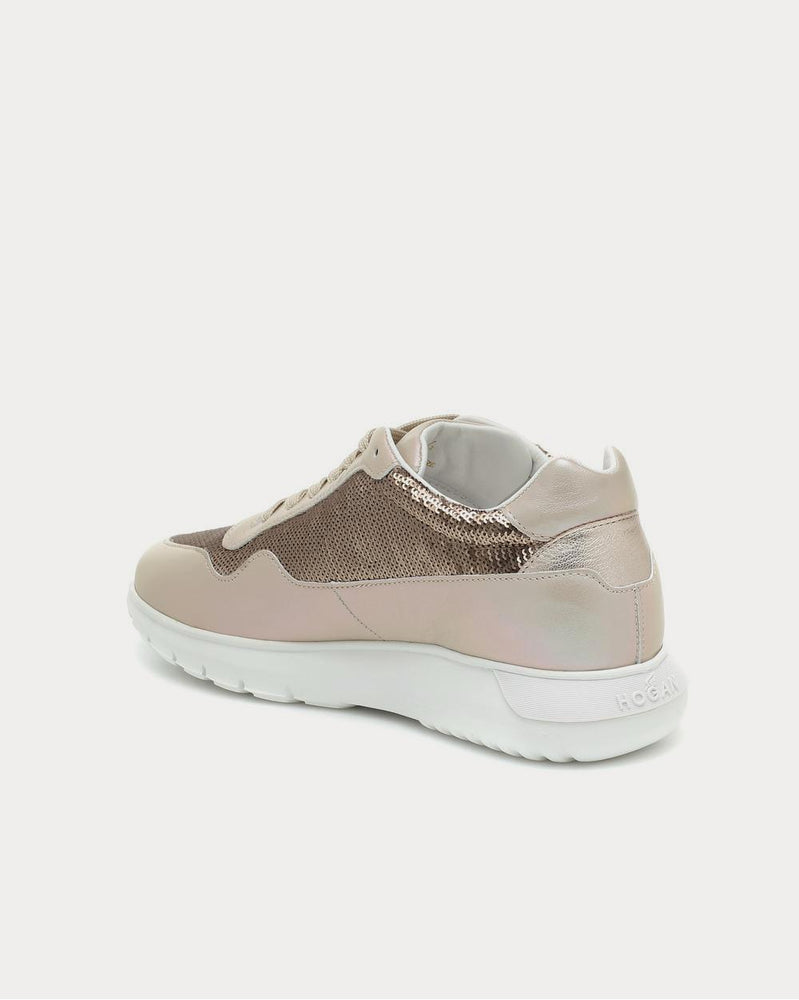 Hogan Interactive³ sequined Rose Gold Low Top Sneakers - 3