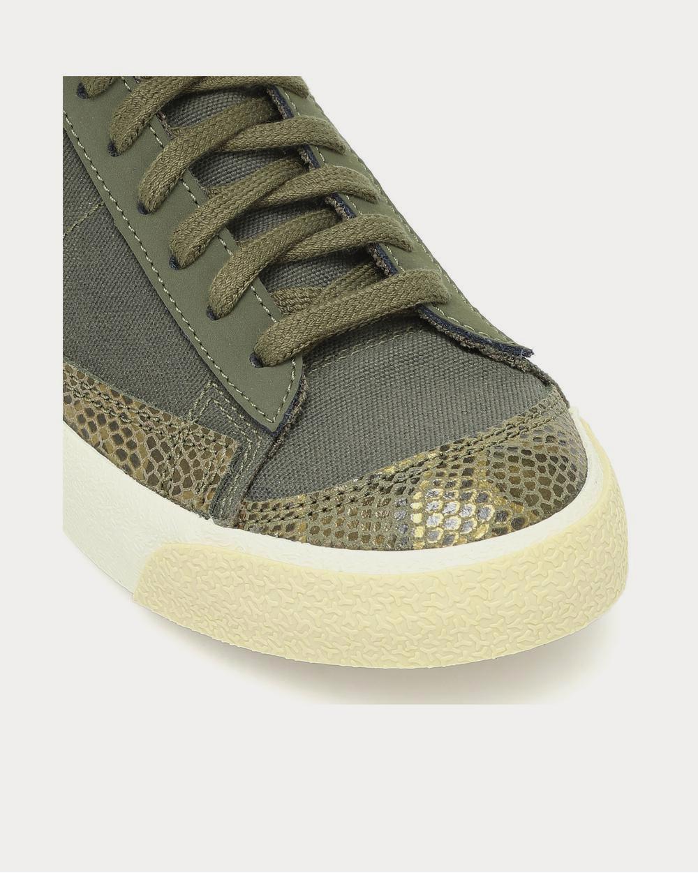 Nike Blazer Mid ’77 leather Olive High Top Sneakers - 4